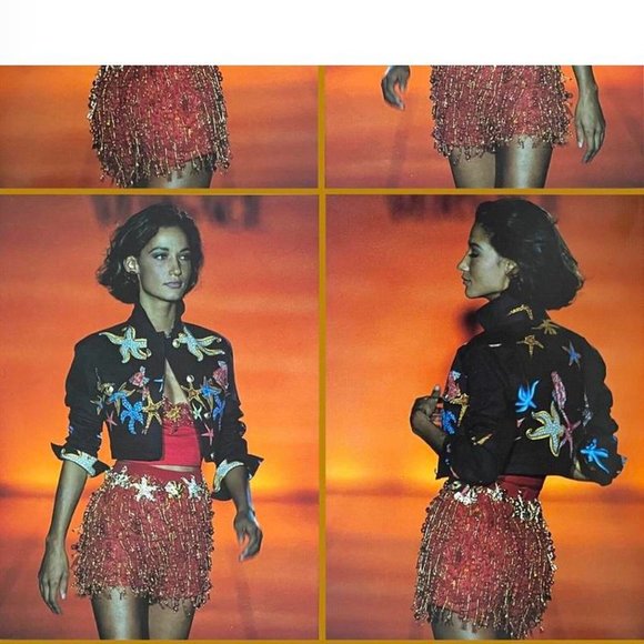gianni versace jeans couture runway 1992 “tresors de la mer” seashell jacket S - Picture 2 of 4
